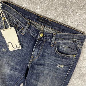Work Custom Jean Women's Size 28 Flare Bell Bottom Distressed Raw Hems